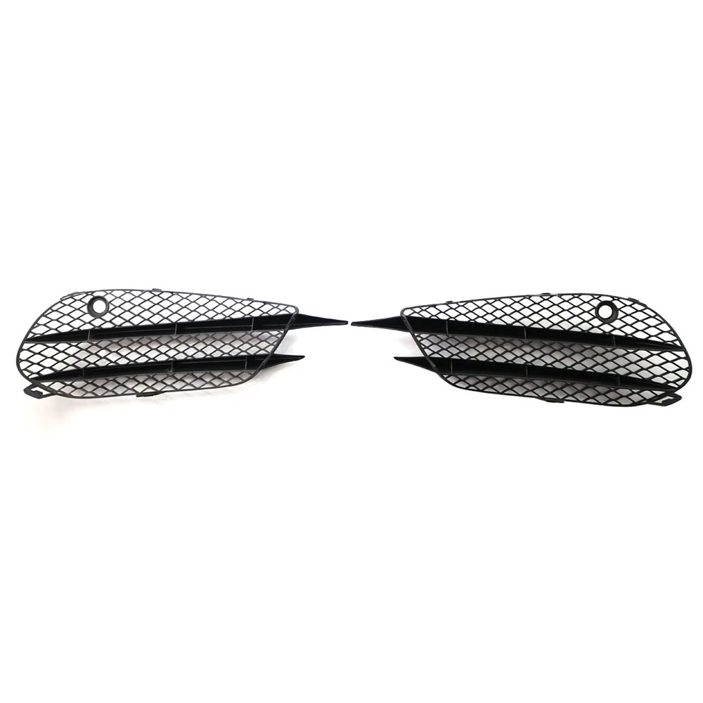 DT42-For W205 C-Class C180 C200 C260 2015-2018 Set L+R Front Bumper Fog Lamp Grill Grille Insert Face Bar Cover