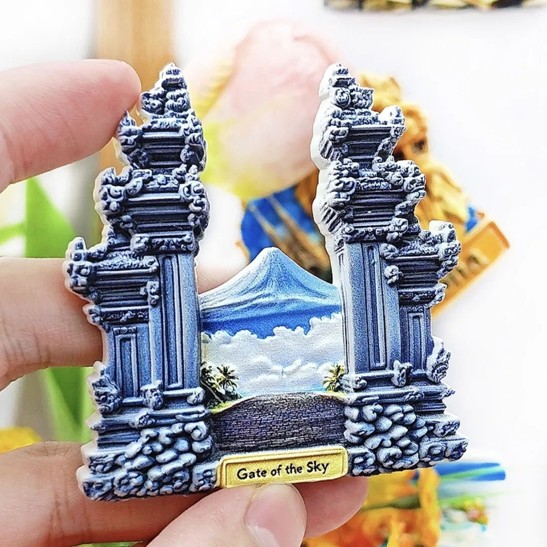 آسيا اندونيسيا بالي الراتنج ثلاثية الأبعاد مغناطيس الثلاجة السياحة تذكارية الثلاجة ملصق الحرف اليدوية هدية الديكور #3