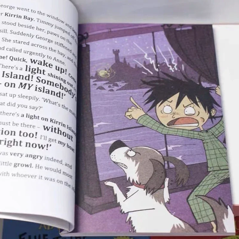 16 كتابًا/مجموعة إنيد بليتون مجموعة المغامرات الخمسة الشهيرة للأطفال الإنجليزية كتاب صور قصص المباحث Libros Livros #5