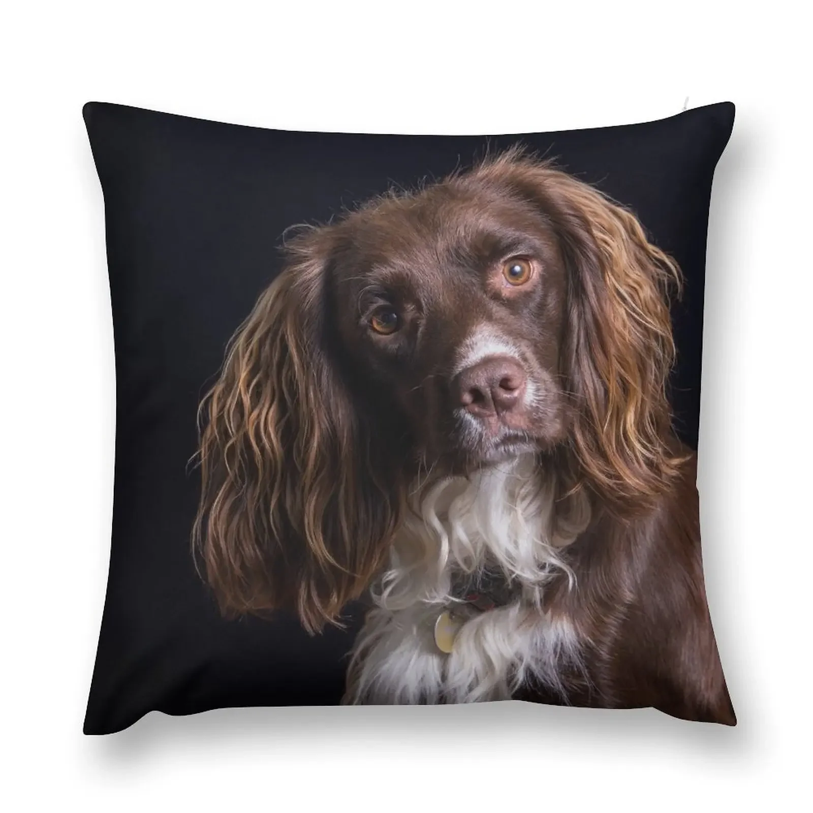 

Portrait of a Working Cocker Dog Throw Pillow Decorative pillowcase Pillow Cases Decorative pillow