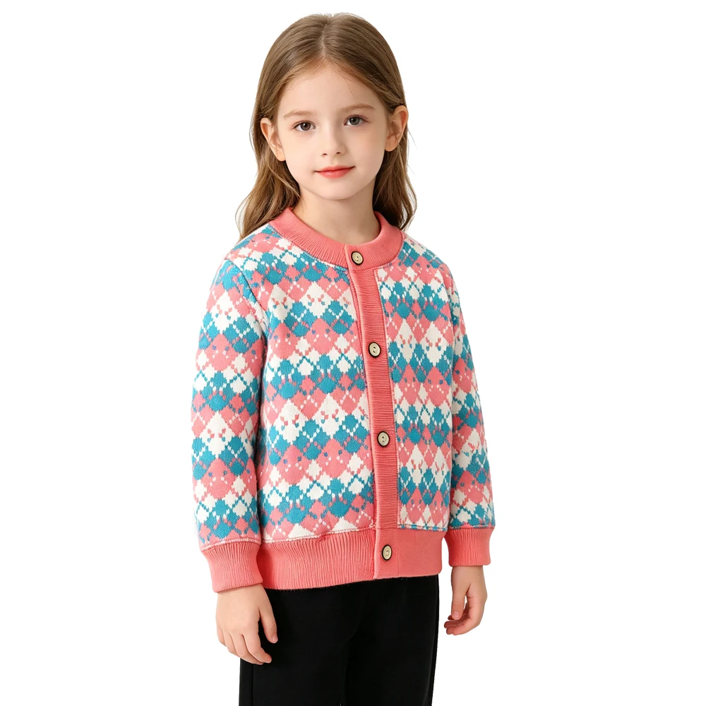 Kids Cartoon Knit Cardigan Toddler Boys Girls Button Down Sweater Jacket Children Long Sleeve Knit Outerwear Fall Winter Clothes