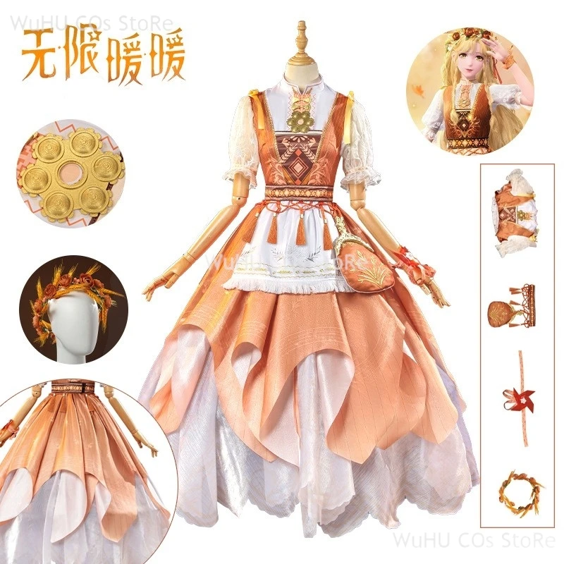 فستان نيكي الذهبي جارلاند لعبة إنفينيتي نيكي أزياء تنكرية شعر مستعار أشقر لوليتا بدلة Kawaii الزي لطيف المرأة الهالوين لعب الأدوار