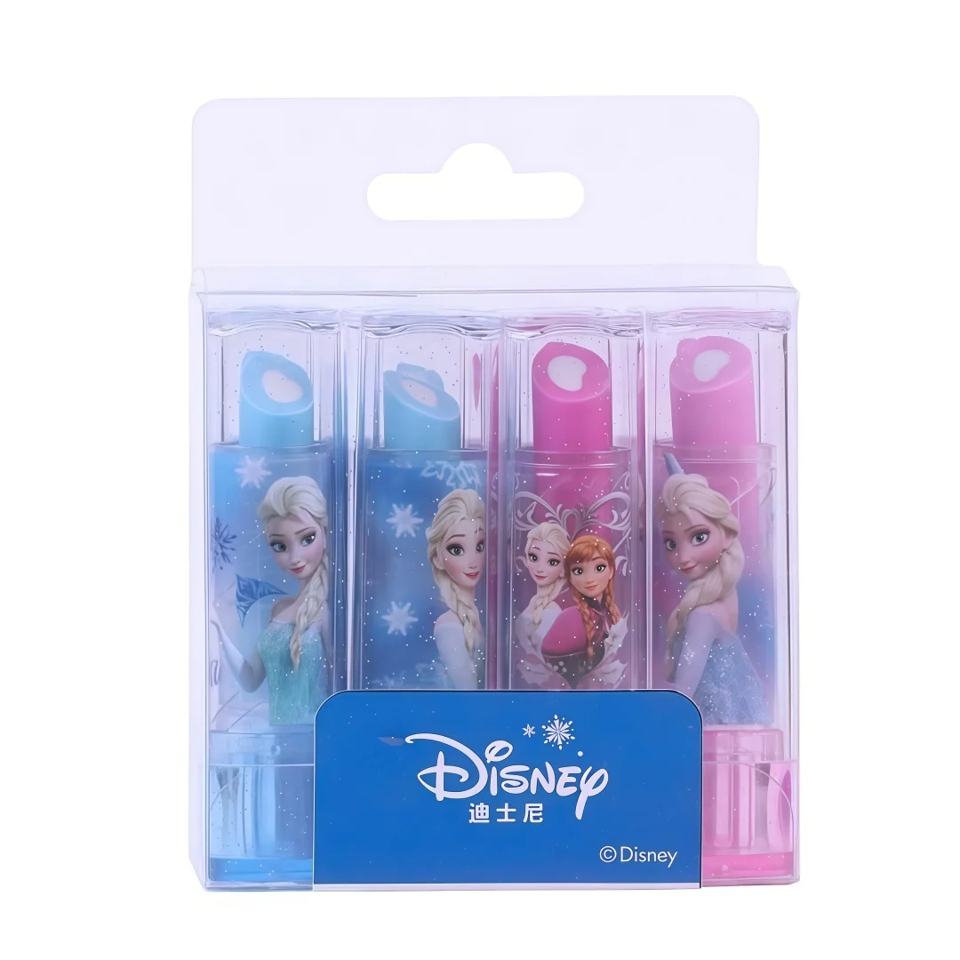 Disney Frozen Lipstick Eraser Cute Cartoon Pencil Eraser Kawaii Kids Stationery School Supplies for Girls