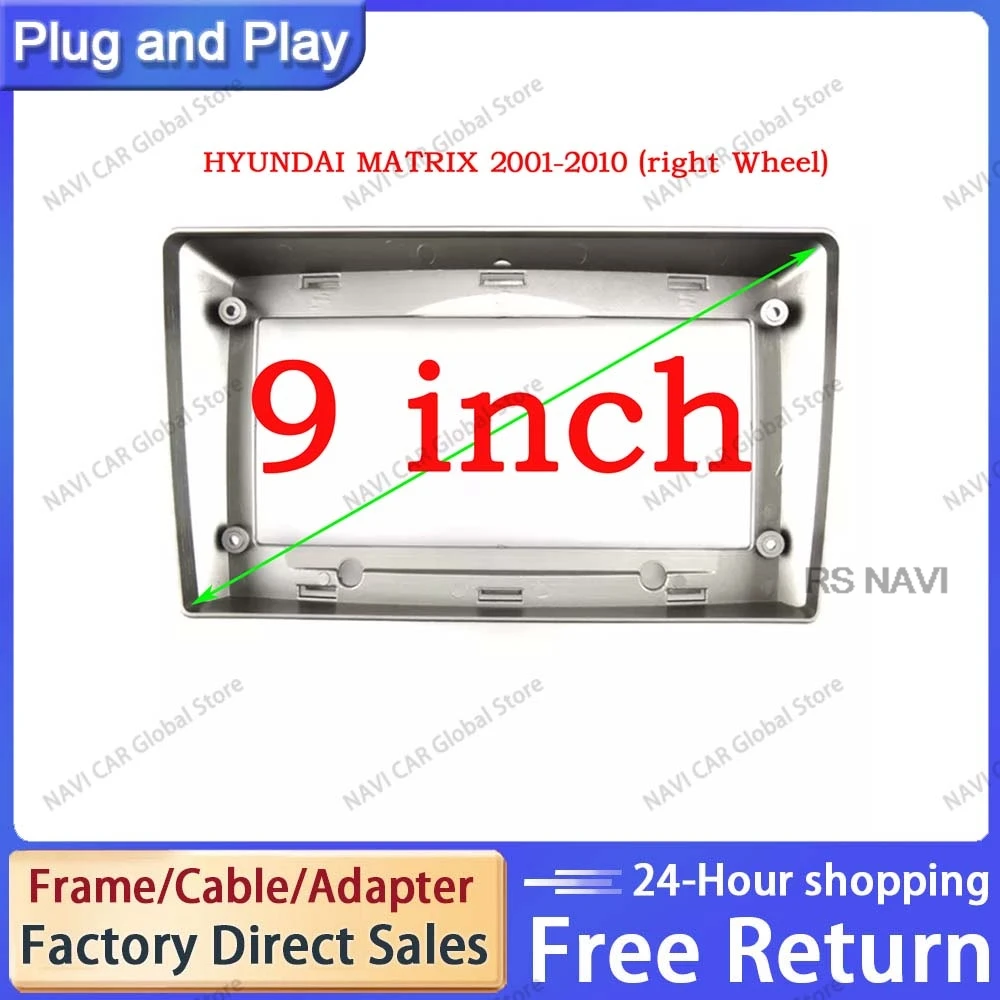 NAVI Car Fascia Radio Panel for Hyundai MATRIX 2001-2010 (right Wheel) Dash Kit Install Facia Console Bezel Plate Adapter Trim