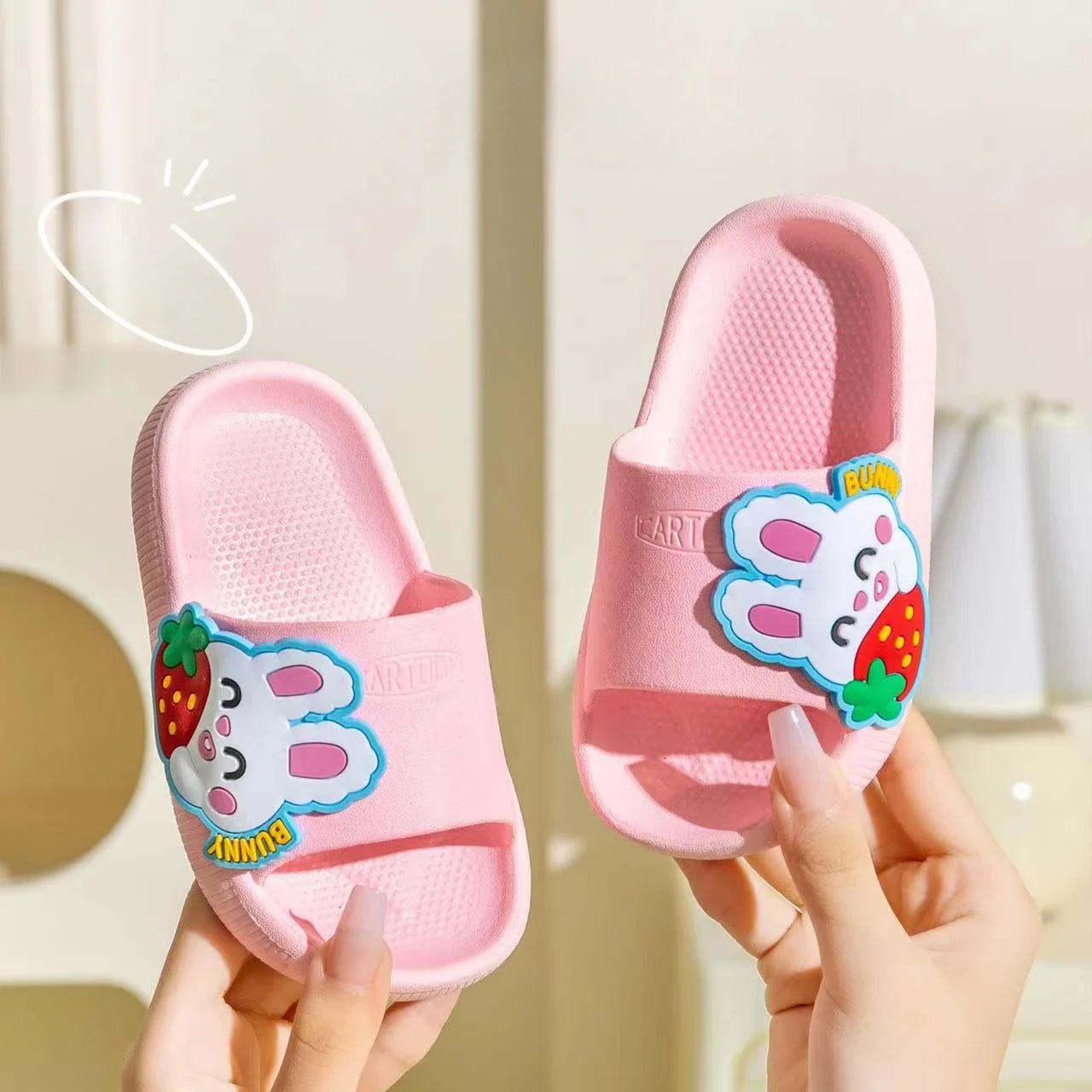 Children Slippers Summer Cute Cartoon Boys Bathroom Slippers Girls Soft Sole Anti Slip Home Slippers 2-8 Years Old Kid  Slippers