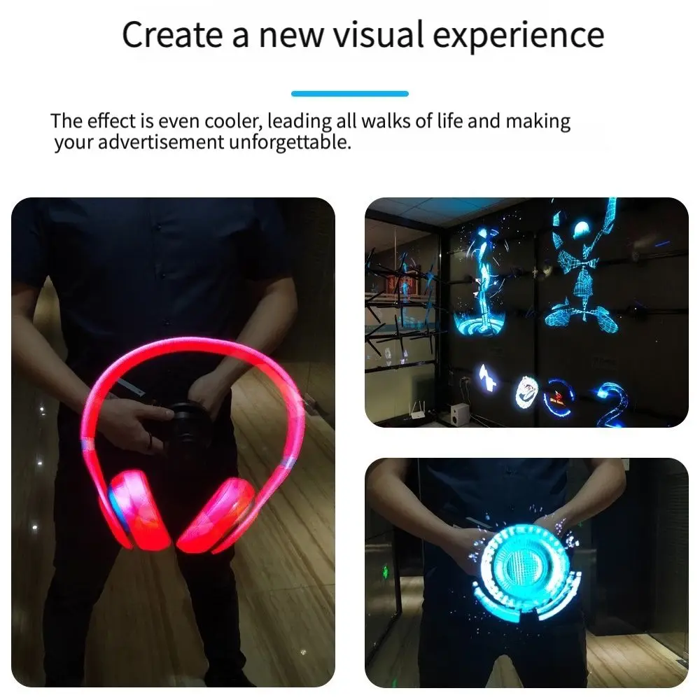 Kipas Hologram 3D 2023 AI layar holografik Digital papan reklame kontrol Wifi jarak jauh iklan komersial Display mengirimkan