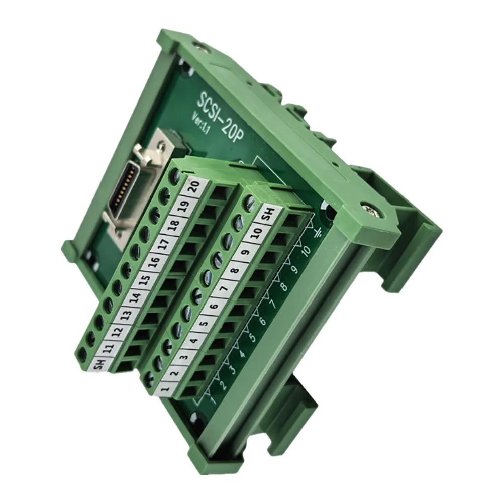 20 Pin Connector SCSI Terminal Block High-conductivity Copper Contacts PA66 Insulation Material PA66 Insulation Terminal Block