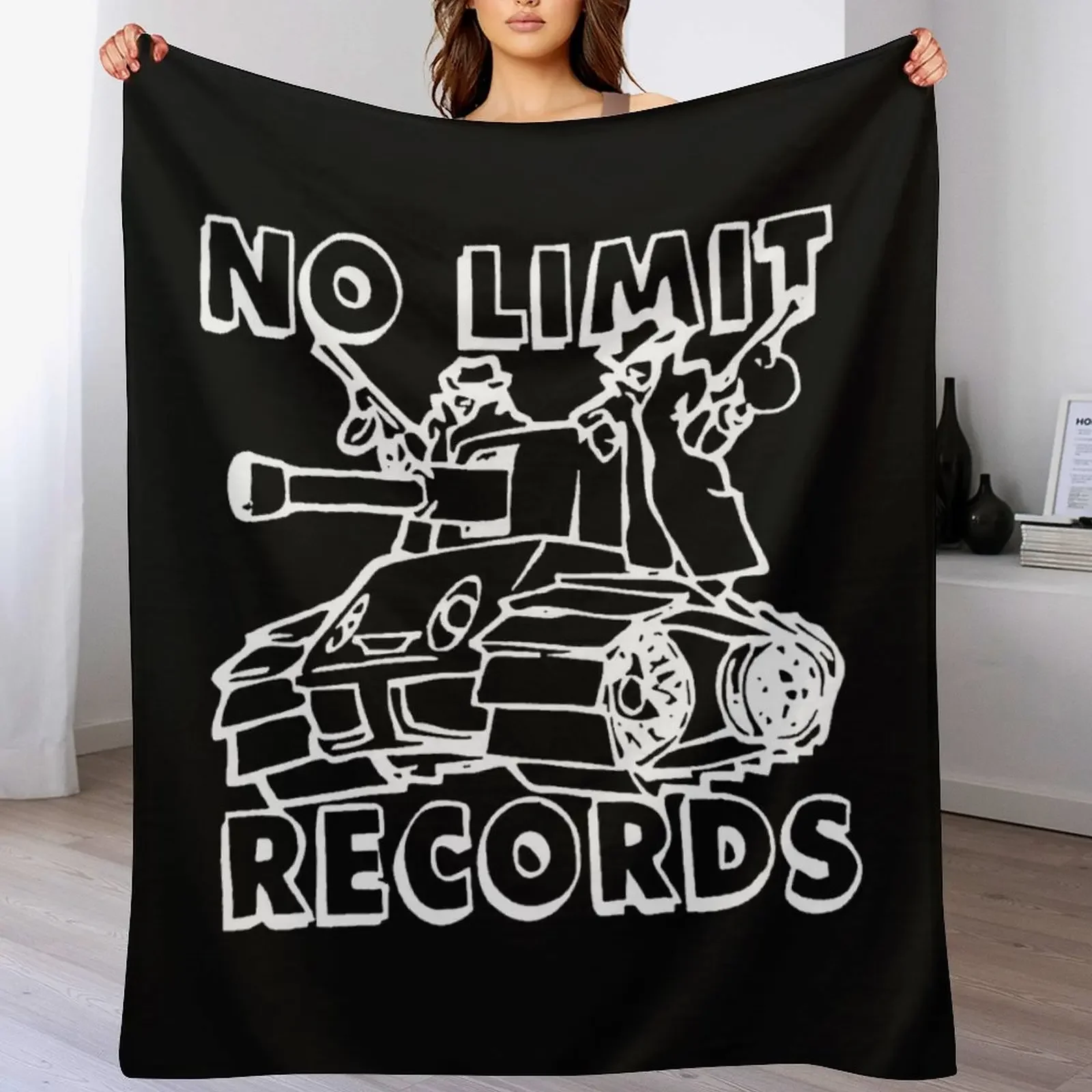

No Limit Records Throw Blanket Designers Luxury Designer Vintage Soft Plaid Blankets