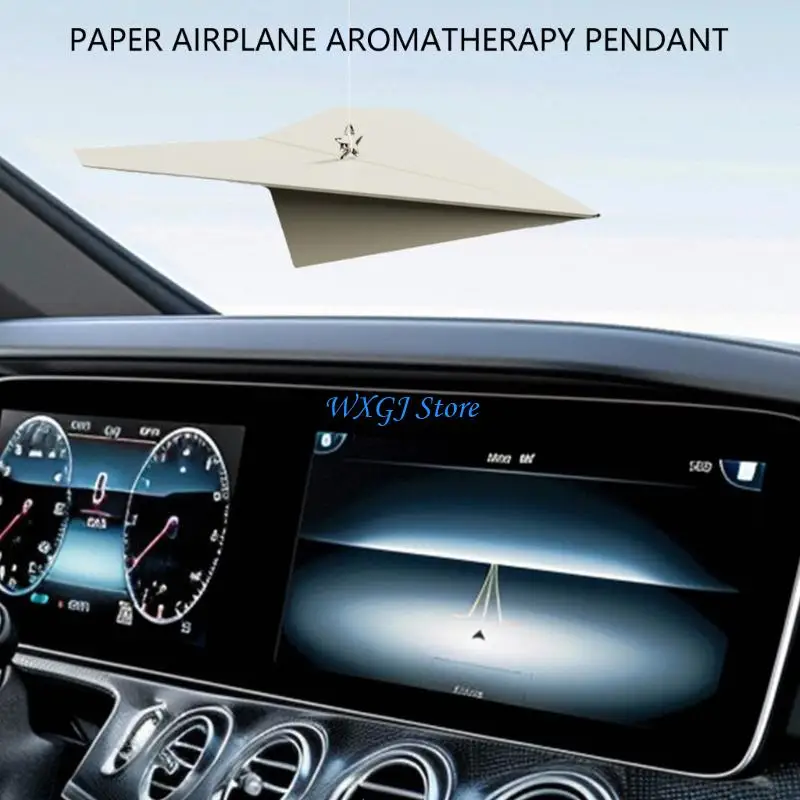 

37JE Vehicle Rearview Mirror Decoration Paper Plane Pendant Scent Diffuser Interior Decorative Accessories Car Air Freshener