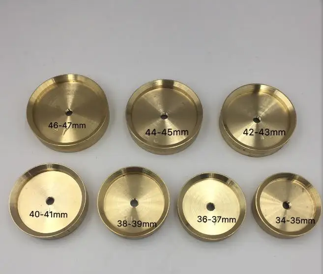 1 Piece Brass Watch Case Back Press Die 4mm Thread Hole 34mm to 47mm Diameter W3544