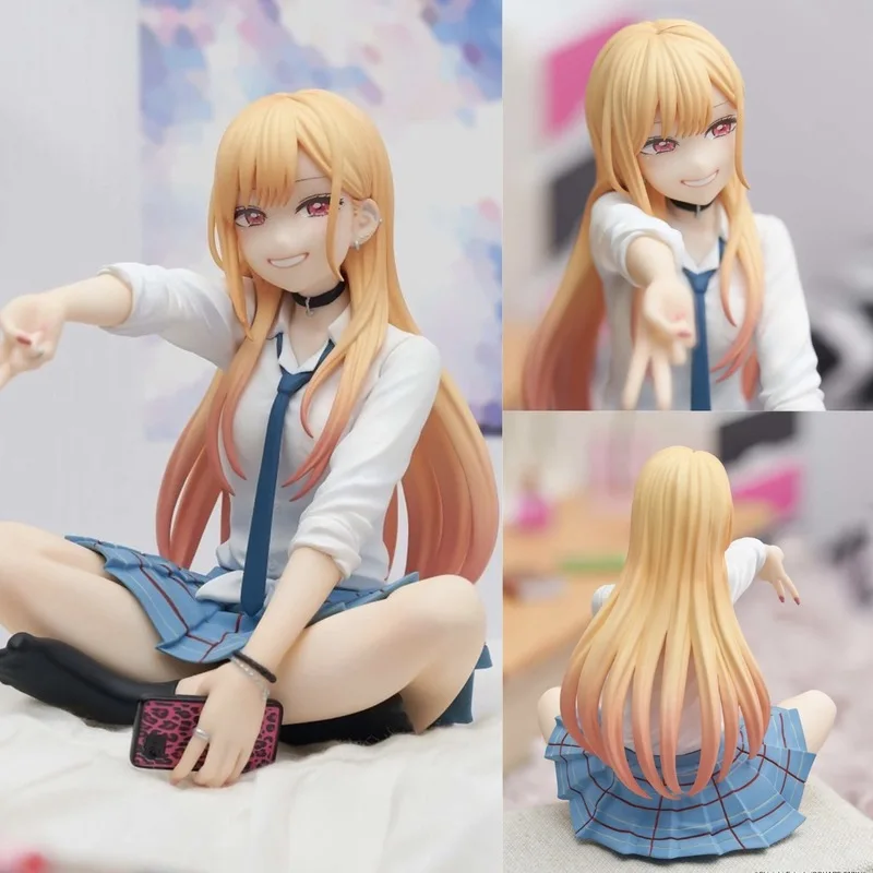 

10cm My Dress-Up Darling Sitting Marin Kitagawa Action Figures Pvc Model Desktop Ornament Decoration Collection Anime Fans Gift