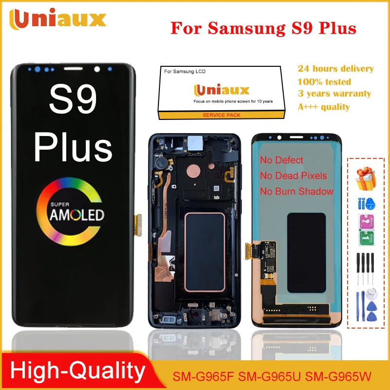 

ЖК-дисплей AMOLED для Samsung Galaxy S9 Plus G965 G965F, ЖК-дисплей с сенсорным экраном и дигитайзером для Galaxy S9Plus, сменный ЖК-дисплей