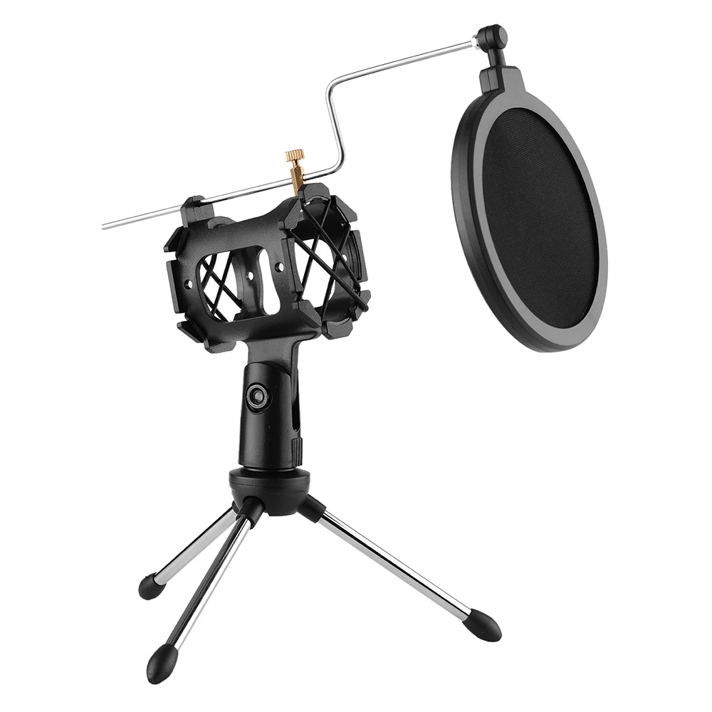 Immagine 5: Kit microfono video Nero Spina da 3,5 mm Microfono a condensatore cardioide 10 cm Filtro pop 10,5x3,5 cm Dimensioni microfono 12,5 cm