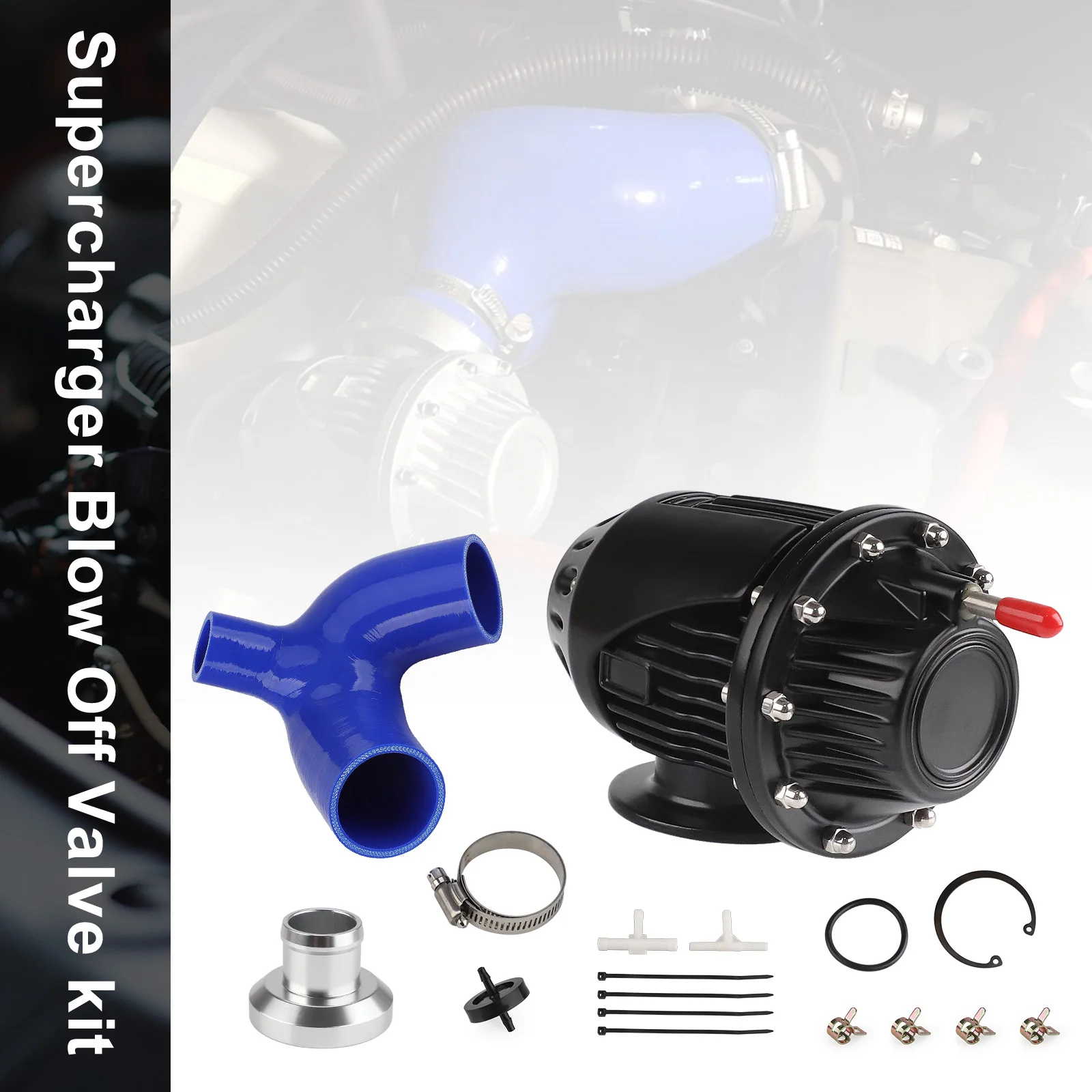 For Yamaha FZR FZS SVHO SHO FX GP1800 Blue Blow Off Valve Kit 50mm Aluminum Alloy BOV Diverter Valve