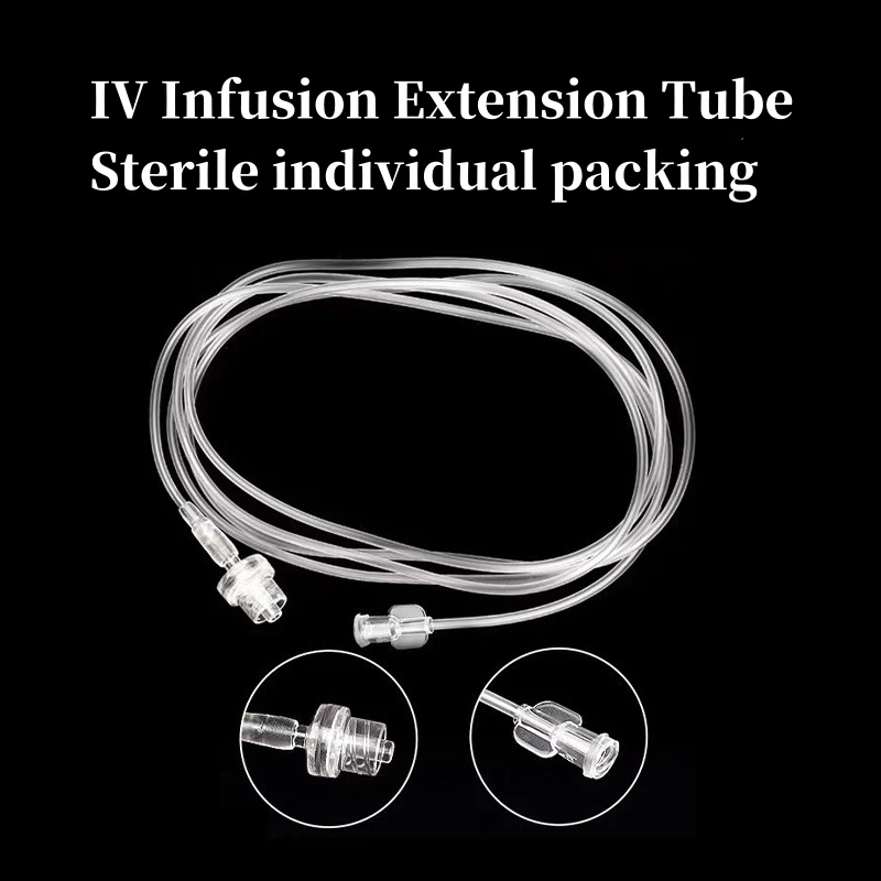 Disposable IV Infusion Extension Tube Ordinary IV Extension Tubing Medical Micro Pump Connect Line Sterile Individual Packing