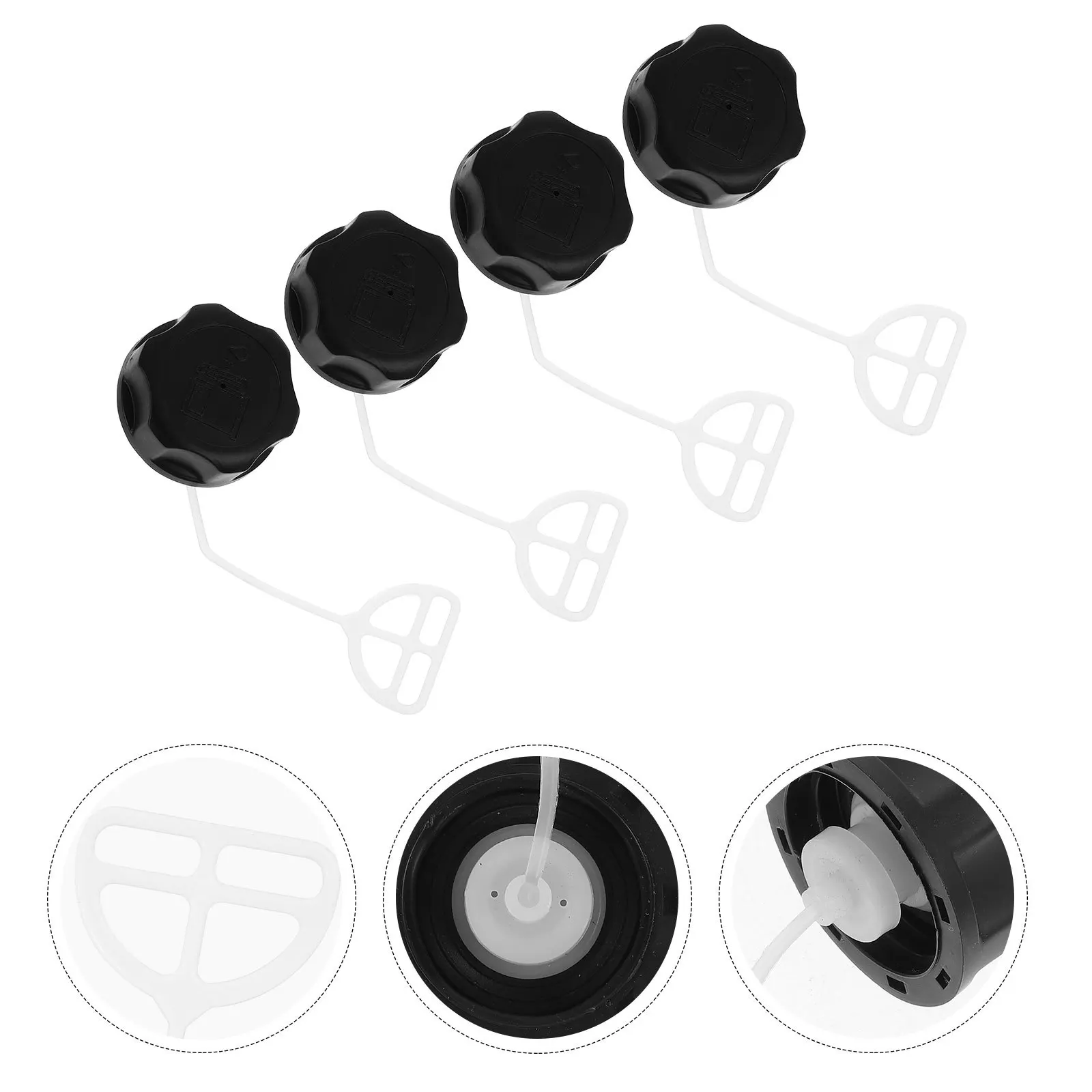 

4Pcs Chainsaw Accessories Pa6 Tank Cap Durable Lawn Mower Parts Simple Design Easy Install Tank Cover
