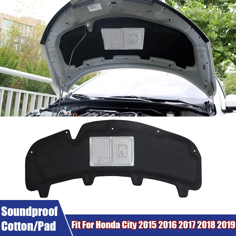 

Automotive Front Engine Hood Insulation Cotton Soundproof Pad Protective Mat Cover Fit For Honda City 2015 2016 2017 2018 2019