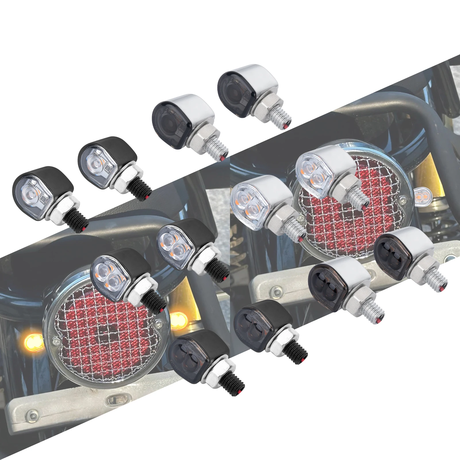 Universal High Brightness LED Turn Signal Light Lamp Fit For Most Motorcycles Scooter ATV Moped Equipped With M8 Metric Thread