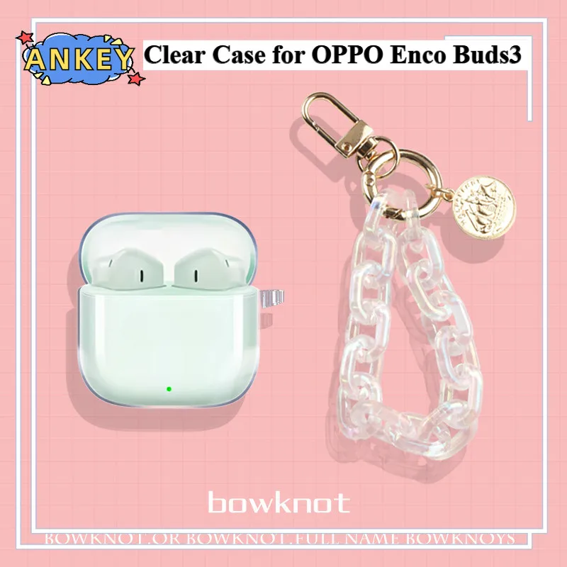 

Чехол для OPPO Enco Buds3, защитный прозрачный чехол из ТПУ, жемчужный чехол для наушников Bluetooth, портативный