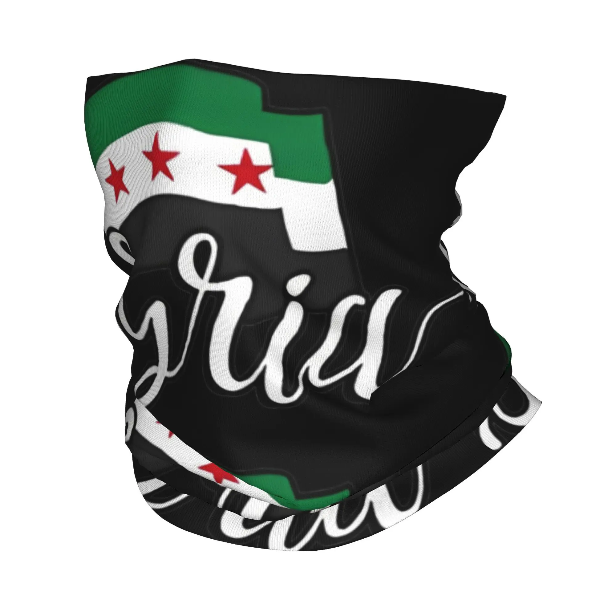 Syria Flag Bandana Neck Gaiter Printed Syrian Arab Republic Wrap Scarf Multi-use Face Mask Running Unisex Adult Winter