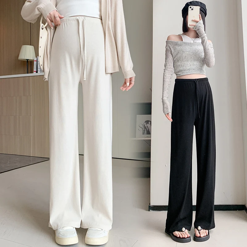 

High Waist Maternity Straight Pants During Pregnancy and After Delivery Wear Spring Summer Casual Trousers for Pregnant Women