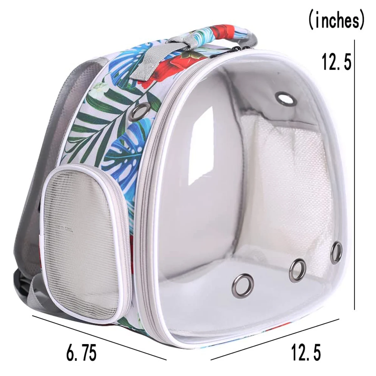 Mochila portadora de pájaros con percha de cuerda, mochila portátil de viaje para pájaros, multicolor