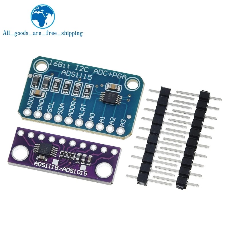 TZT 16 Bit I2C ADS1115 Module ADC 4 channel with Pro Gain Amplifier RPi