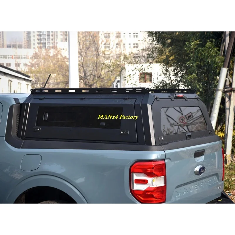 

Steel Deluxe Waterproof Pickup Canopy Camper Shell Truck Topper Maverick Pick Up Trucks