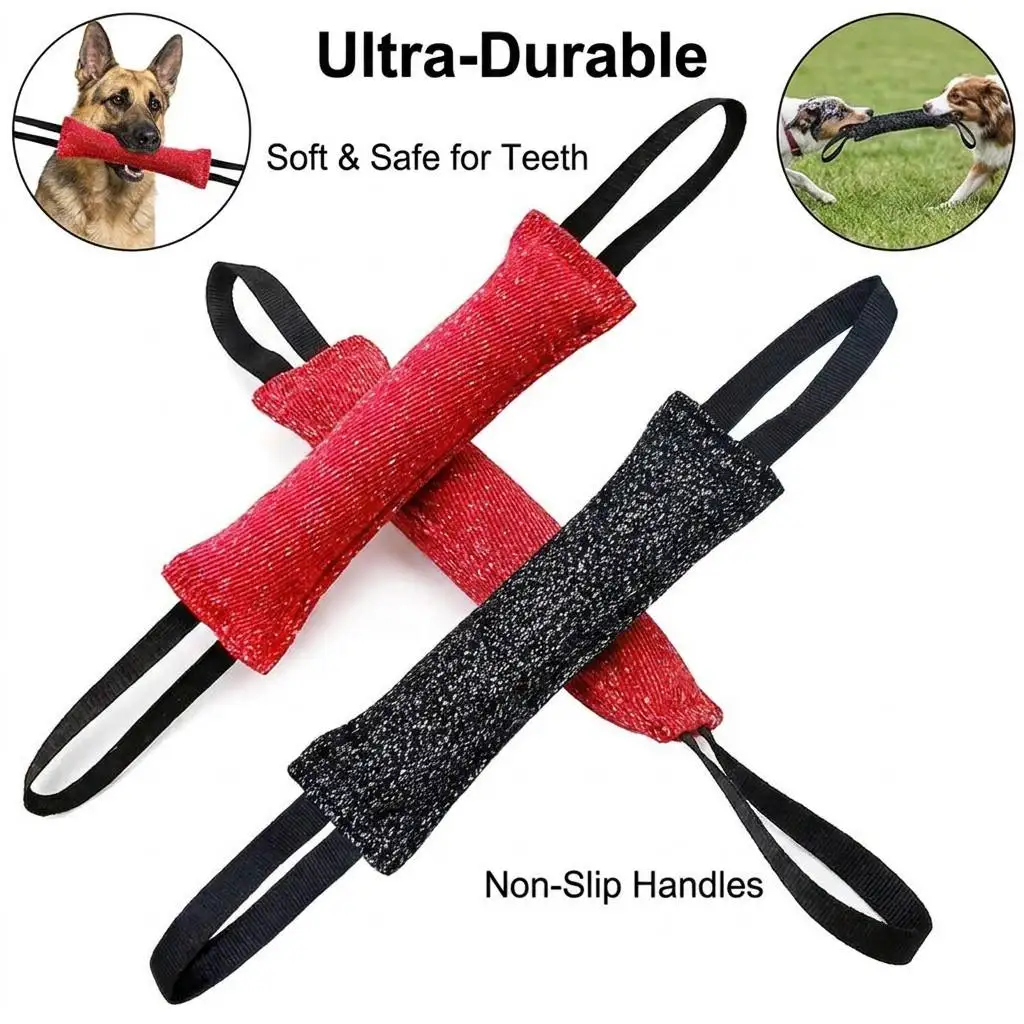 Juguete de Arrastre para Perros, Juguete de Arrastre para Perros al Aire Libre, Almohada Masticable para Entrenamiento de Cachorros, Ideal para Juegos de Arrastre, Entrenamiento de Cachorros, Juego Interactivo