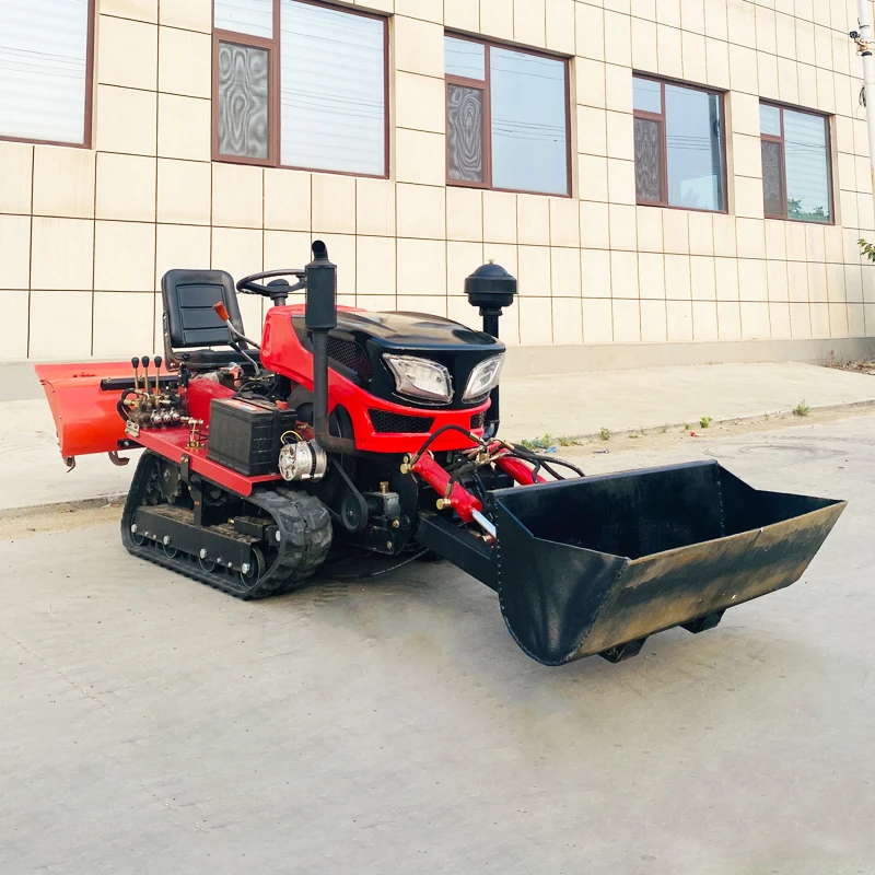 

Customized Ride-On Small Crawler Rotary Tiller, Agricultural Plowing Machine Designed for Excavator Bucket Modification