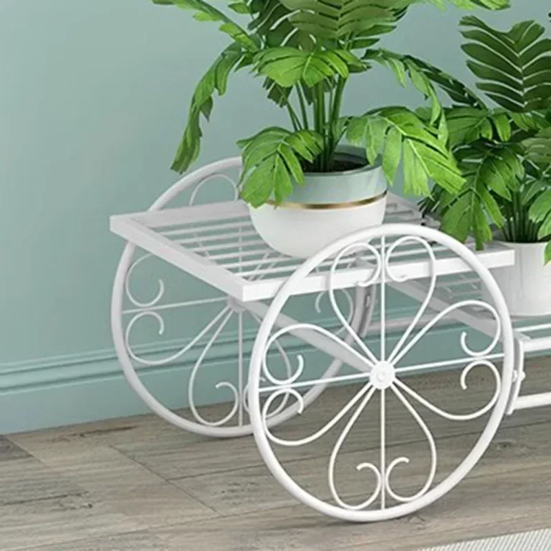 Luxury Metal Plant Stand White Window Patio Backdrop Plant Stand Nordic Indoor Estanterias Para Plantas Balcony Furniture