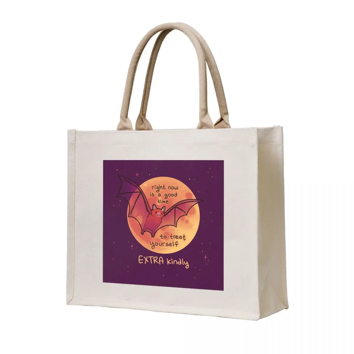 

Right Now is a Good Time to Treat Yourself EXTRA Kindly Bat and Moon Tote Bag Lady bag tote bag university large tote