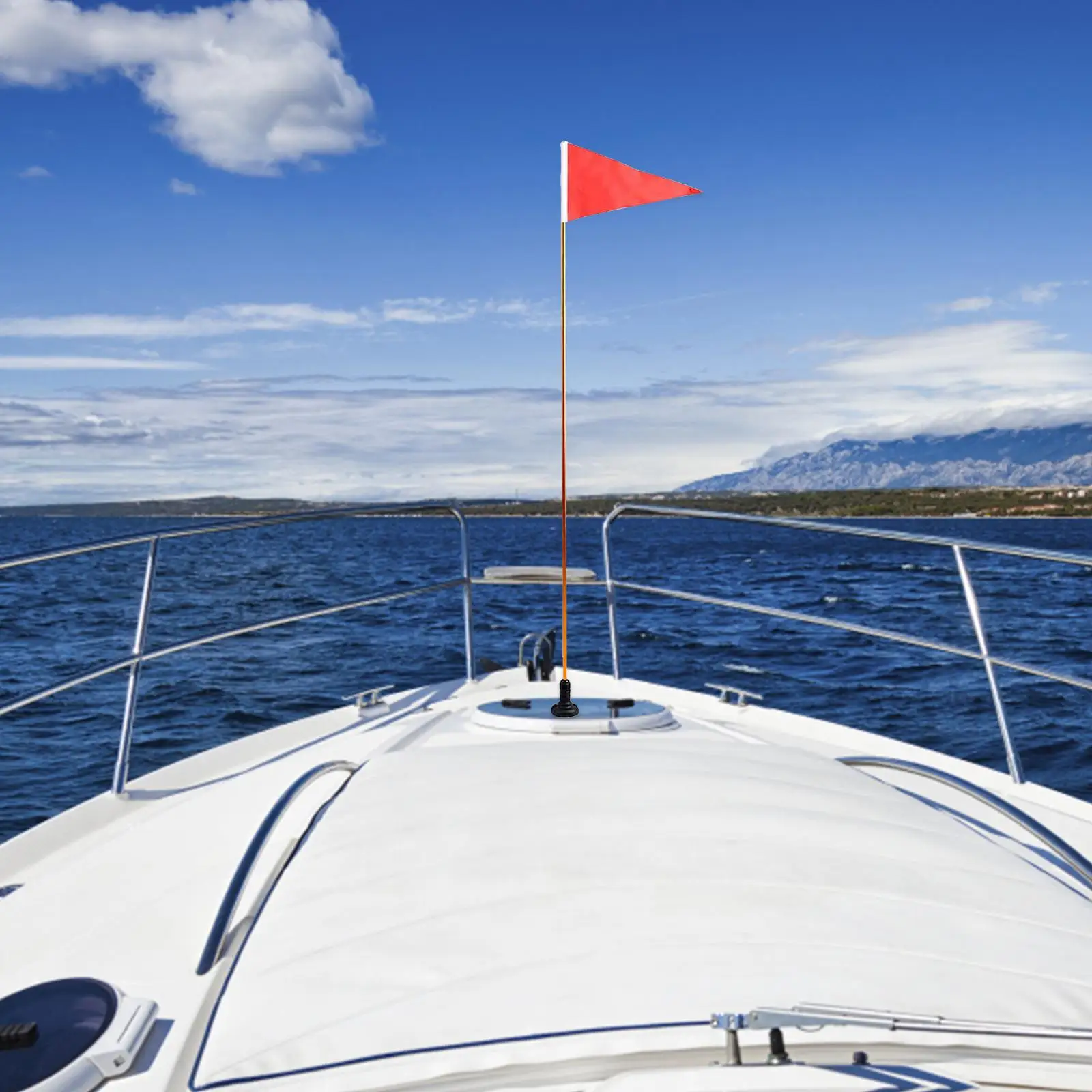 

4-футовый флаг безопасности для каяка, комплект видимости для каякинга для безопасности каяка-лодки