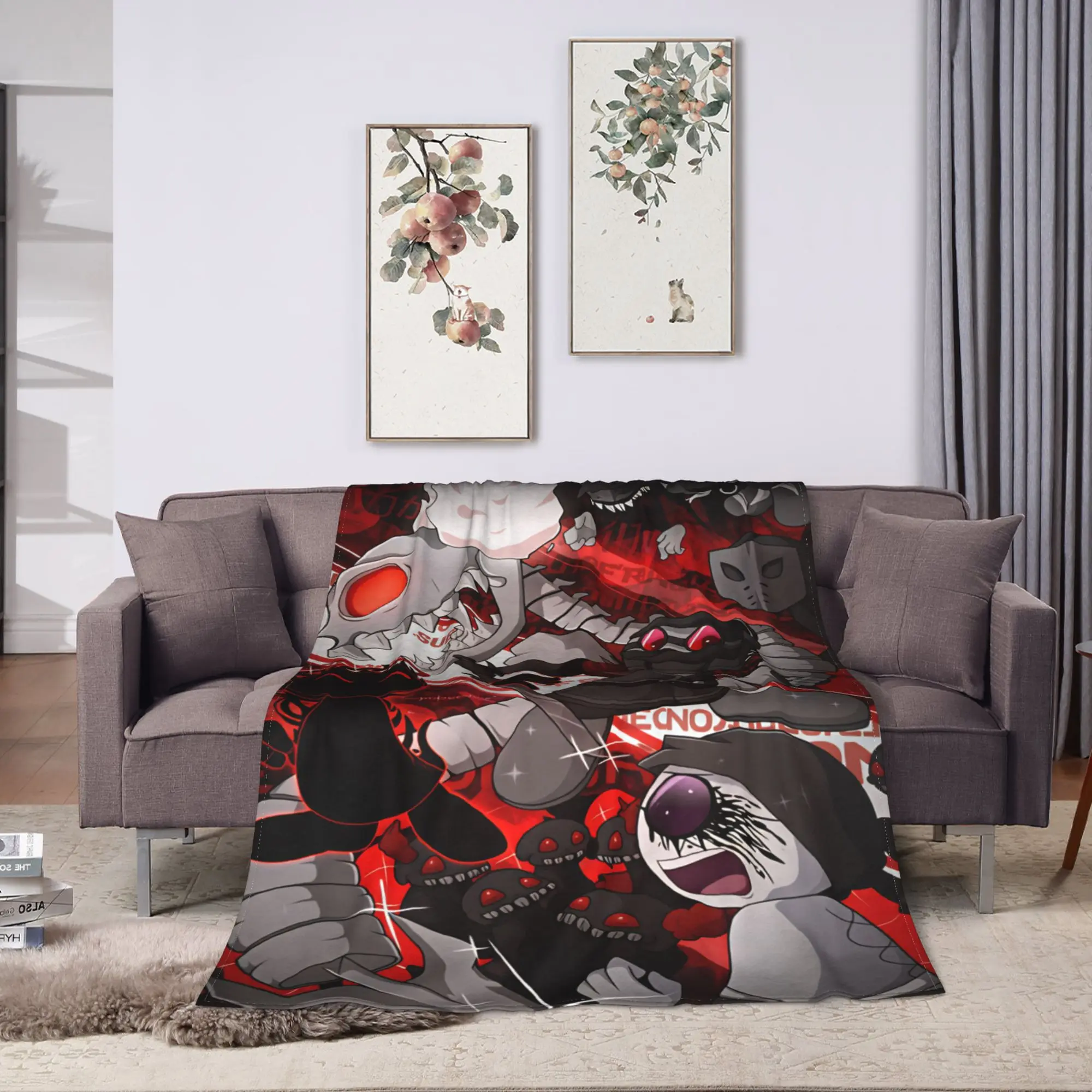 Soft Blanket Picnic MADNESS COMBAT Bedding Throws  Flannel Bedspread For Couch Chair Sofa Bed Funny Sofa Bed Cover