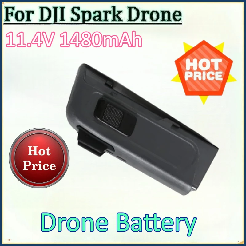 

New 11.4V 1480mAh Rechargeable Accessories Battery for DJI Spark Drone Intelligent Flight Drone Battery Spare Parts Use
