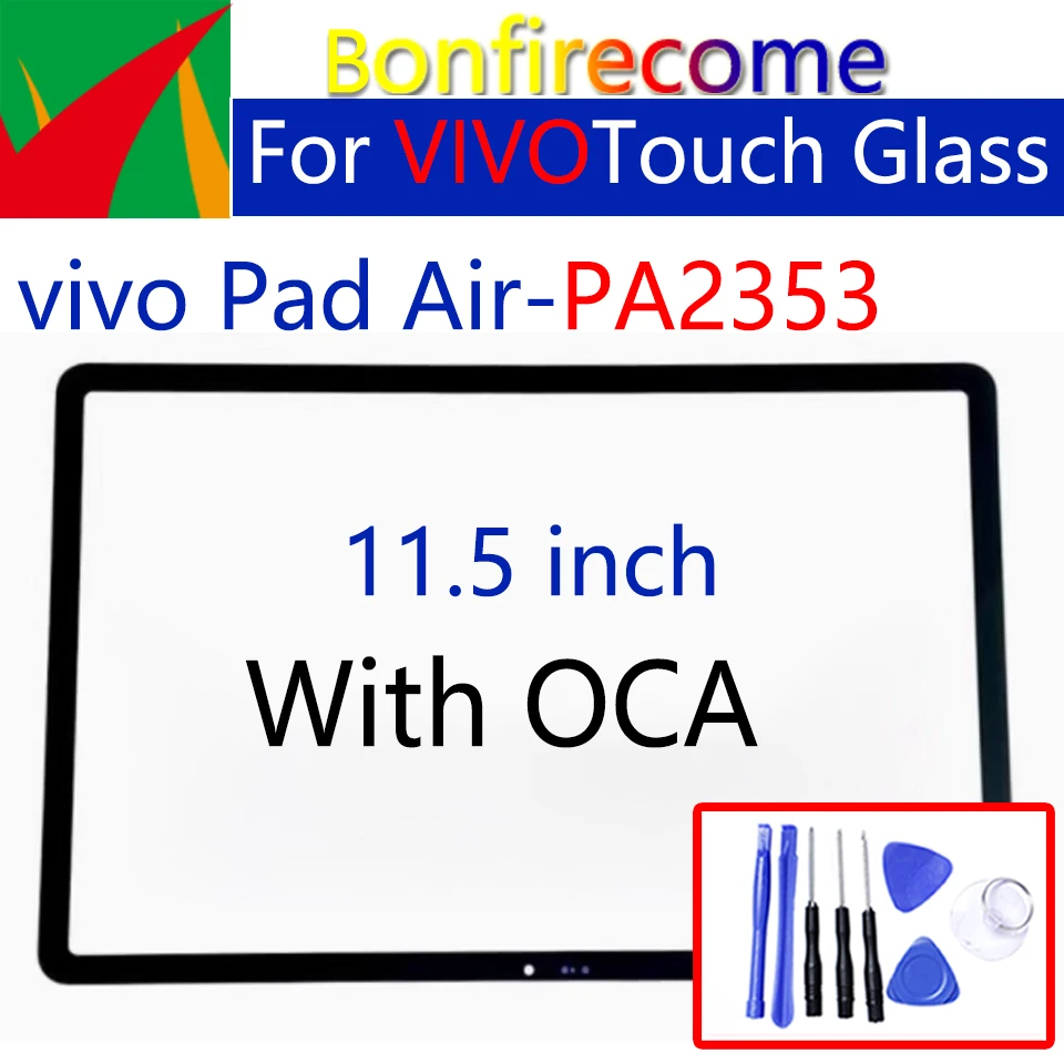 

Replacement For Vivo Pad Air PA2353 11.5" Touch Screen Panel Front Outer Glass Lens With OCA