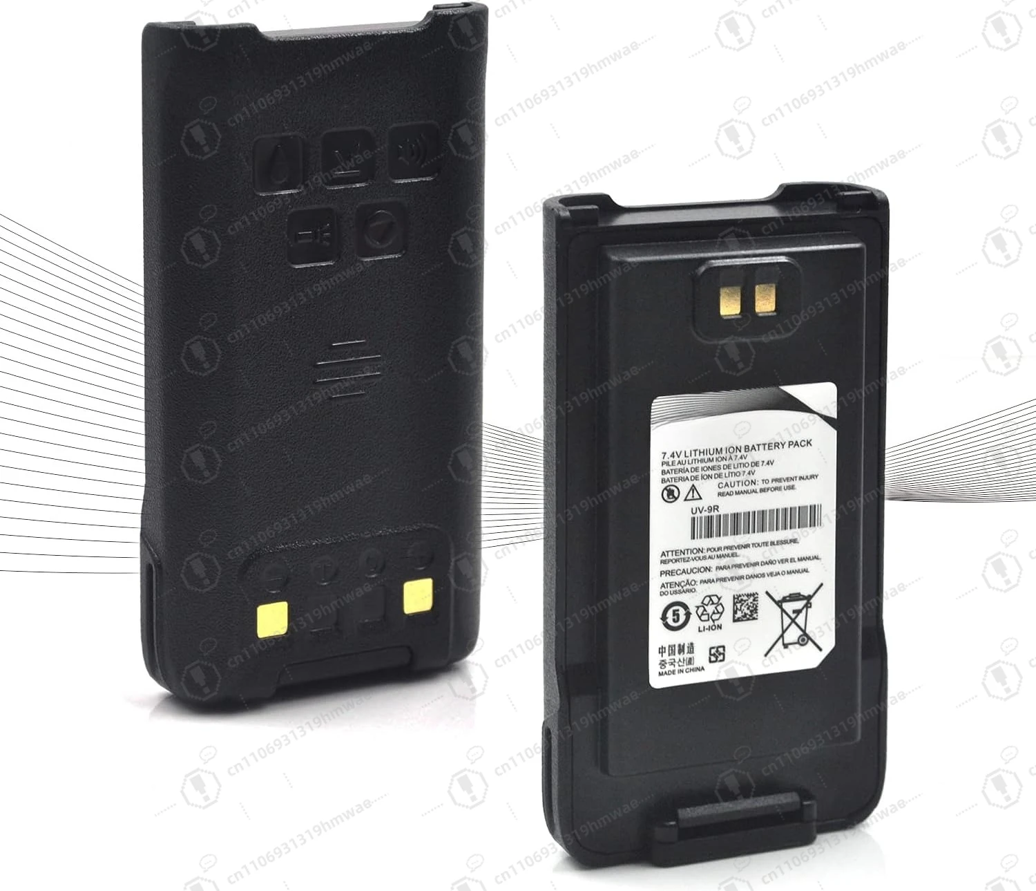 

BL-9 Replacement Power for Baofeng UV-9R Plus BF-T57 UV-XR 7.4V 1800mAh Li-ion Type-C Charging Walkie Talkie（2pcs）
