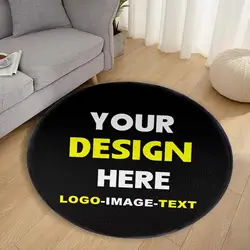 Custom Round carpet Anti-Slip Round Area Rug Large for Home Living Room Bedroom Decor Chair Drum Rug Chair Doormat