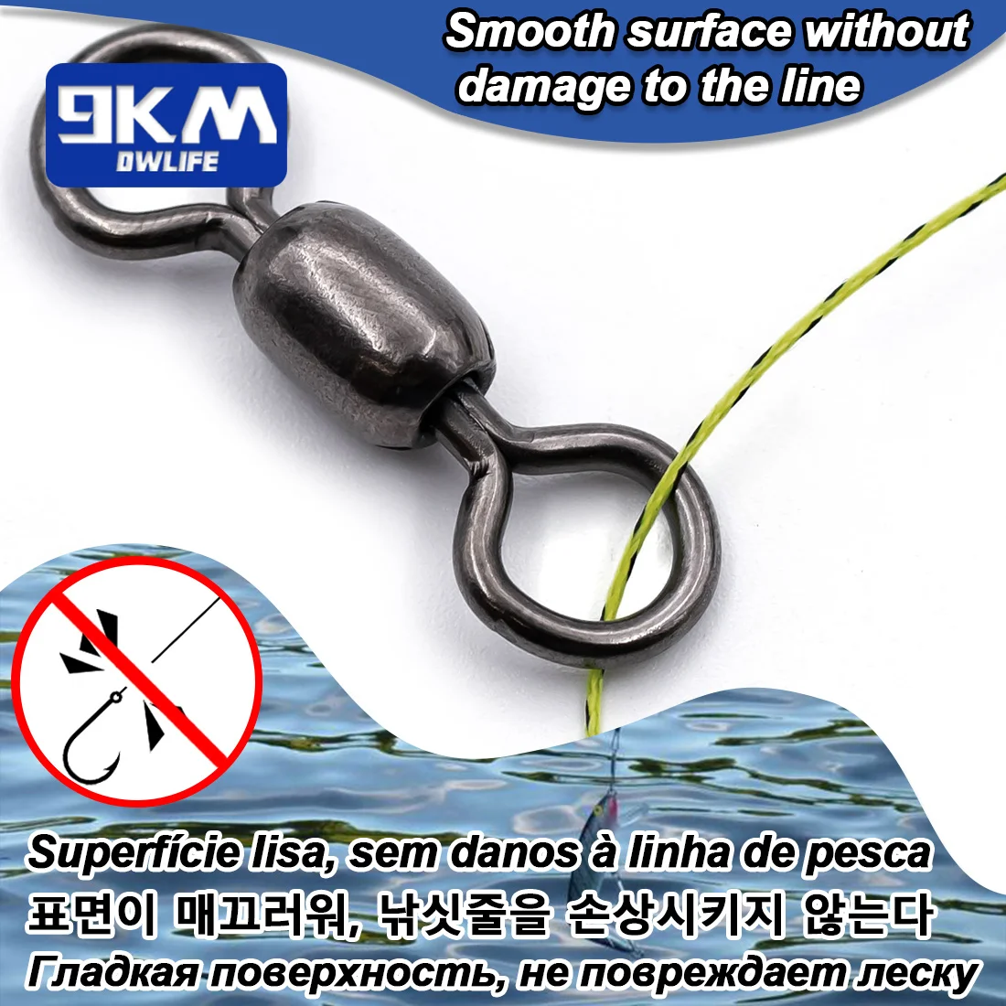 Gru Girelle 50 ~ 200 Pz Girelle Attrezzatura da pesca Linea di pesca Gancio Connettore Ottone inossidabile Pesca in acqua salata Accessori per il