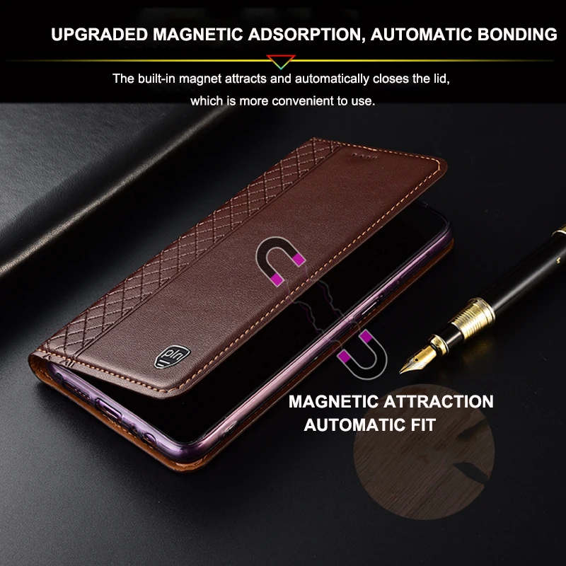 Retro Genuine Leather Case For iPhone 13 12 Mini 11 12 13 14 Pro Max 6 6s 7 8 Plus X XR XS Max SE Magnetic Wallet Flip Cover