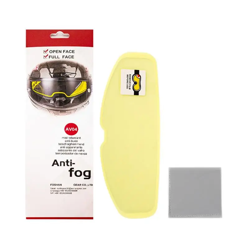 خوذة دراجة نارية مضادة للضباب ملصق لاصق مضاد للضباب لخوذة الدراجة النارية عالية الوضوح مقاومة للضباب إدراج عدسة شفافة