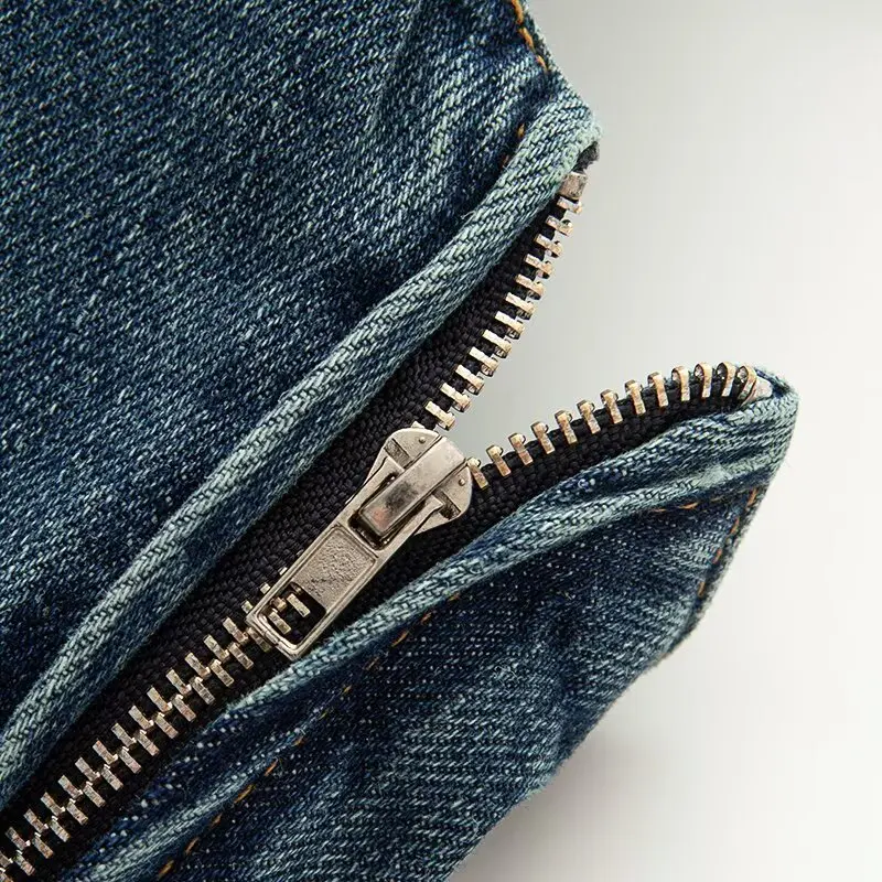 จั๊มพ์สูทขาสั้นยีนส์แบบผูกคอ เปิดหลัง สไตล์ลำลอง เรียบง่าย ดูดี มีสไตล์ สำหรับผู้หญิง ฤดูร้อน ปี 2025