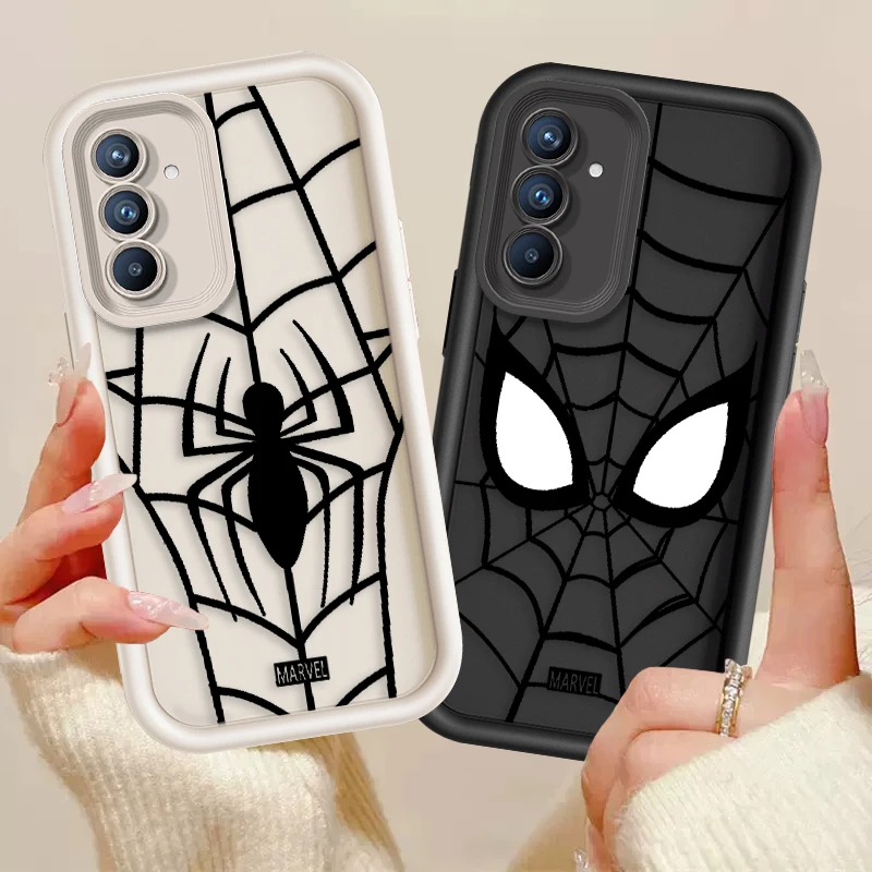 Art Comic Spiderman Logo For Samsung Galaxy S24 S23 S22 S21 S20 Ultra Plus FE 5G Cover Soft Eye Ladder silicone Phone Case