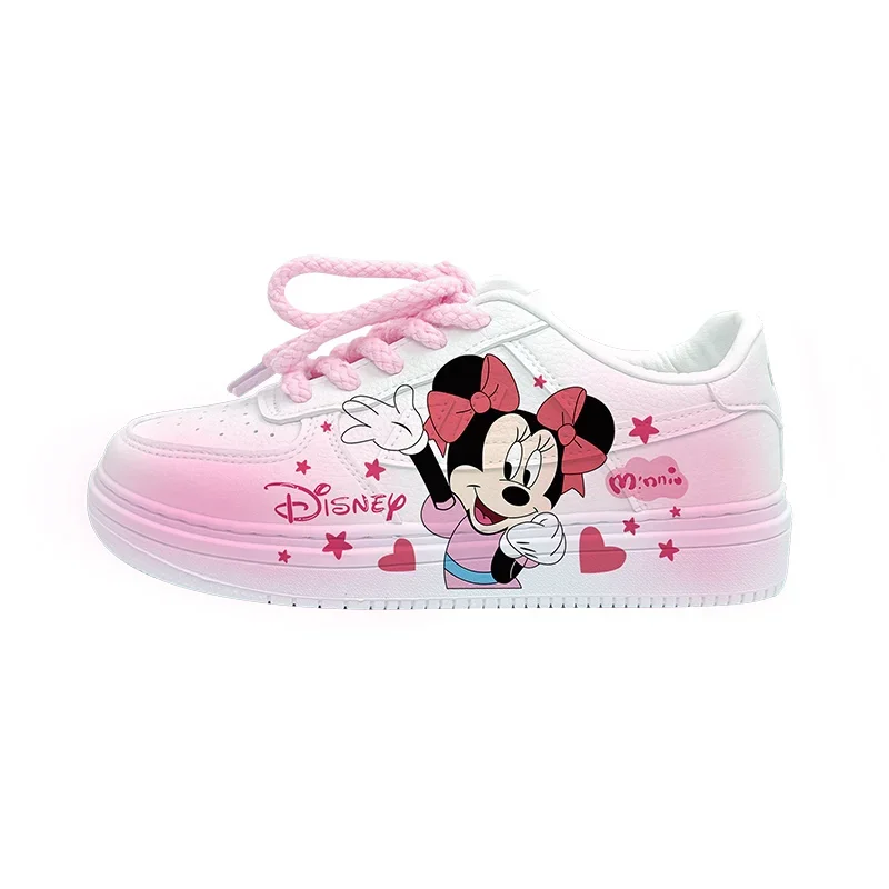 Disney Cartoon Minnie Princess Sapatos, Antiderrapante, Fundo macio, Casual, Esportes, Presente para meninas, Novo, Fofo