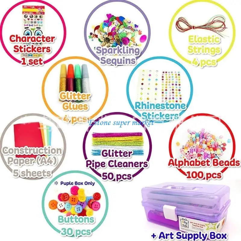 090B conjunto accesorios DIY artes y manualidades regalo Pascua para niñas 5 a 12 años haz tu artesanía, regalos