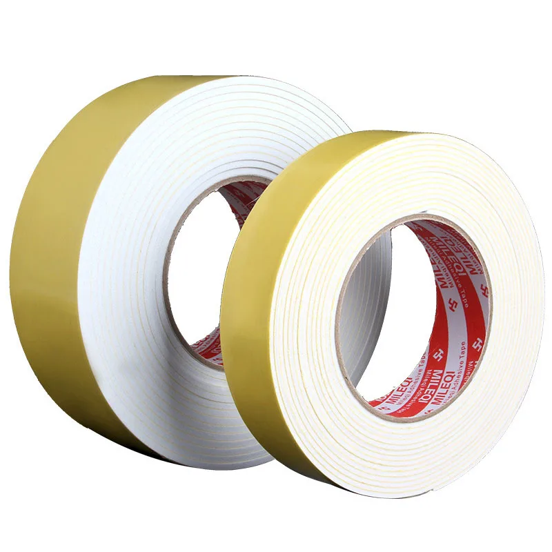 EVA Single Side White Sealing Strip 1mm 2mm 3mm Thickness Self-adhesive Window Door Heat Insulation Anti Collision Foam Tape