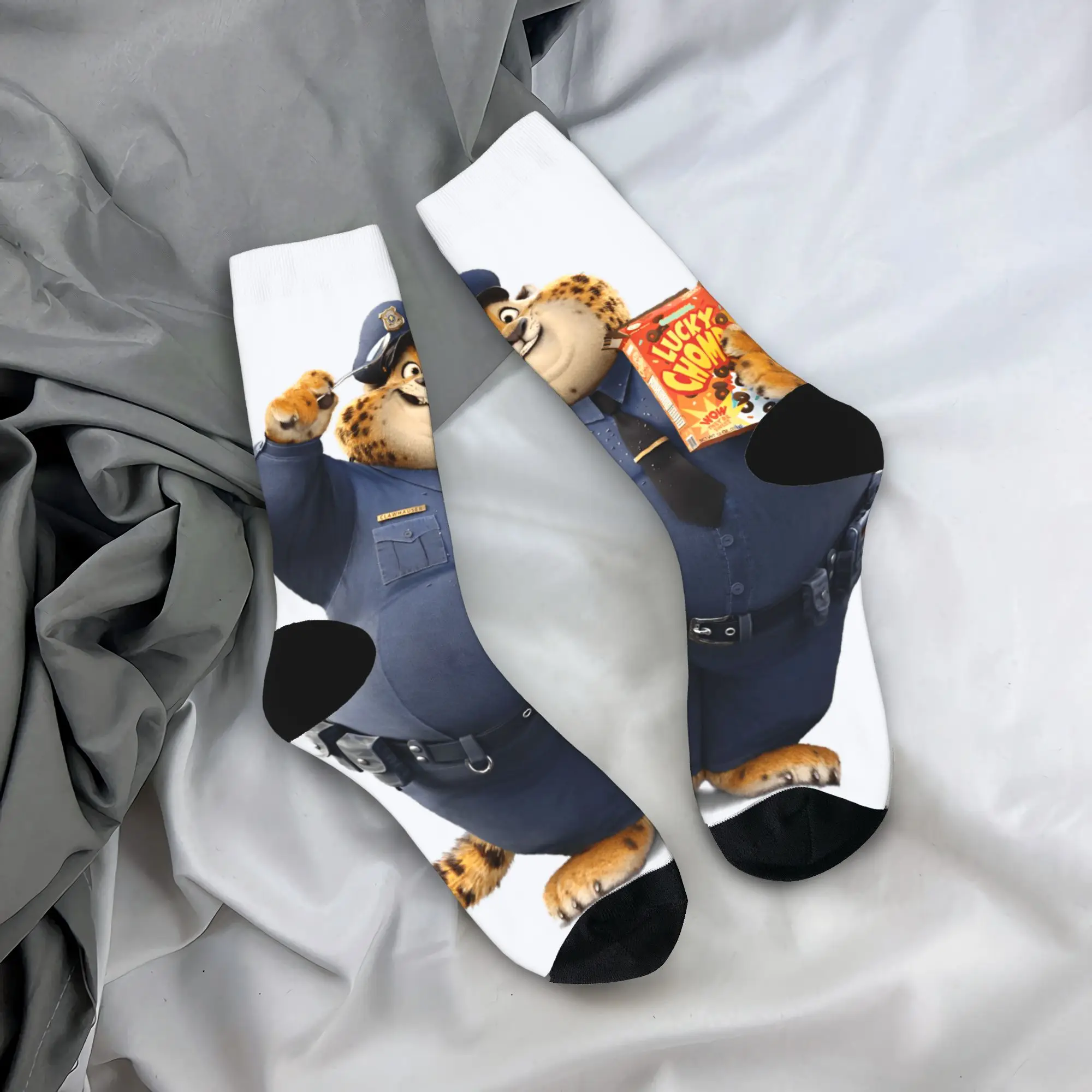 

Мужские носки, аниме Zootopia, чулки с героями мультфильмов, осенние повседневные теплые мягкие носки, нескользящие носки для скалолазания с принтом