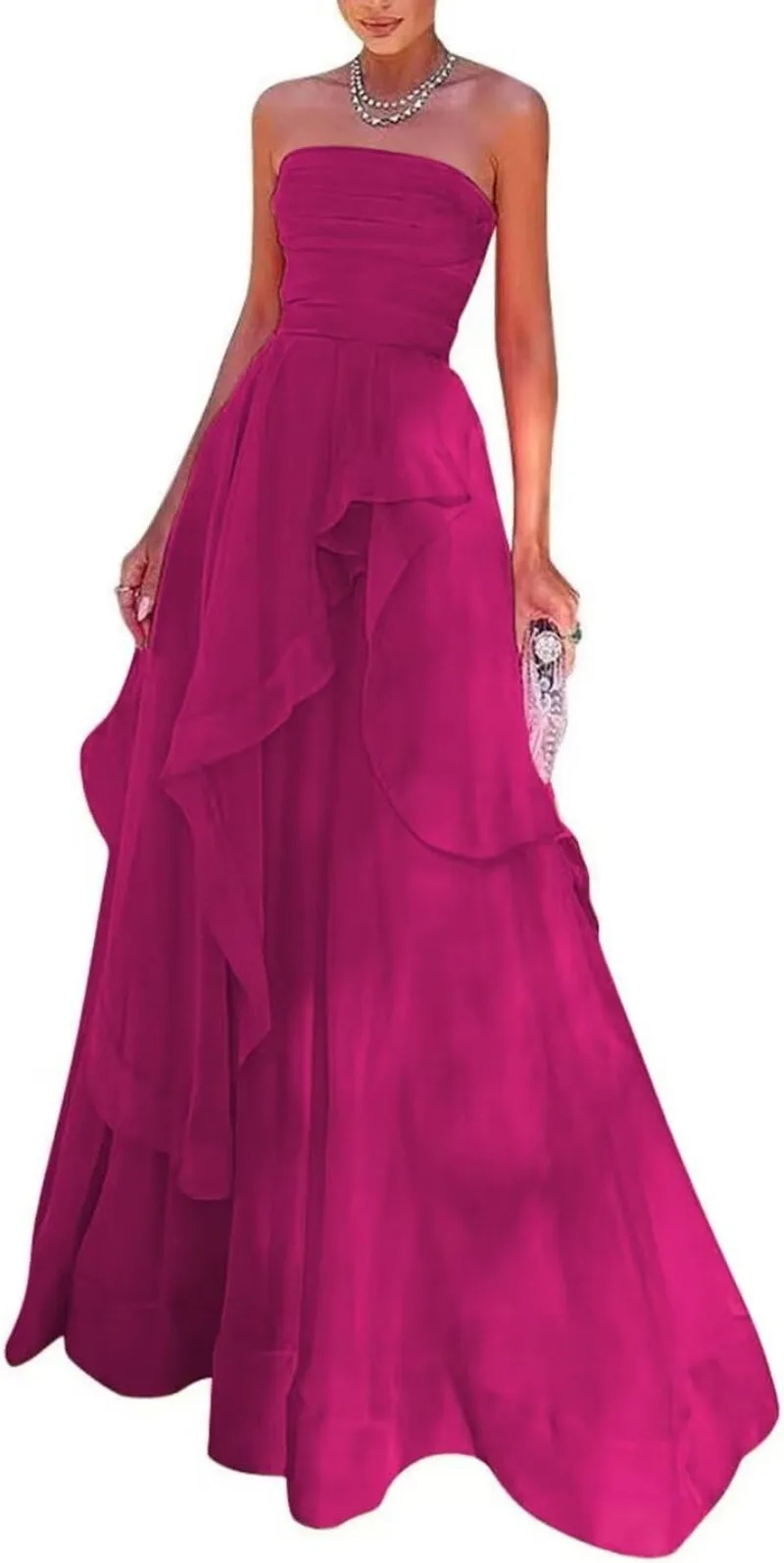 Customized Sexy Strapless Formal Occasion Dresses A Line Vestidos De Noche Elegant Sleeveless Solid Color Formal Evening Party G