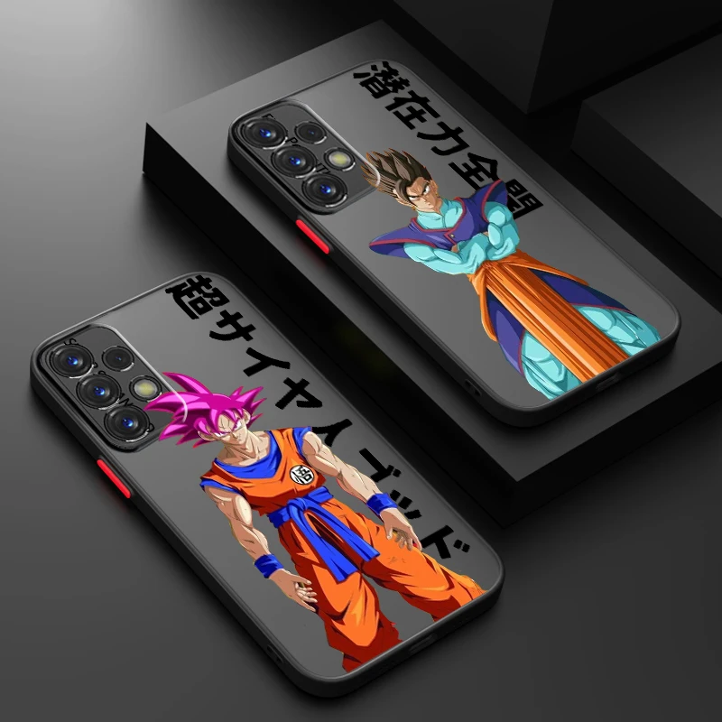 D-Dragon Ball Goku Broli Frosted Translucent For Samsung Note 20 A35 A03 A54 A35 A22 A34 A14 A24 A04 A55 5G Cover Phone Case