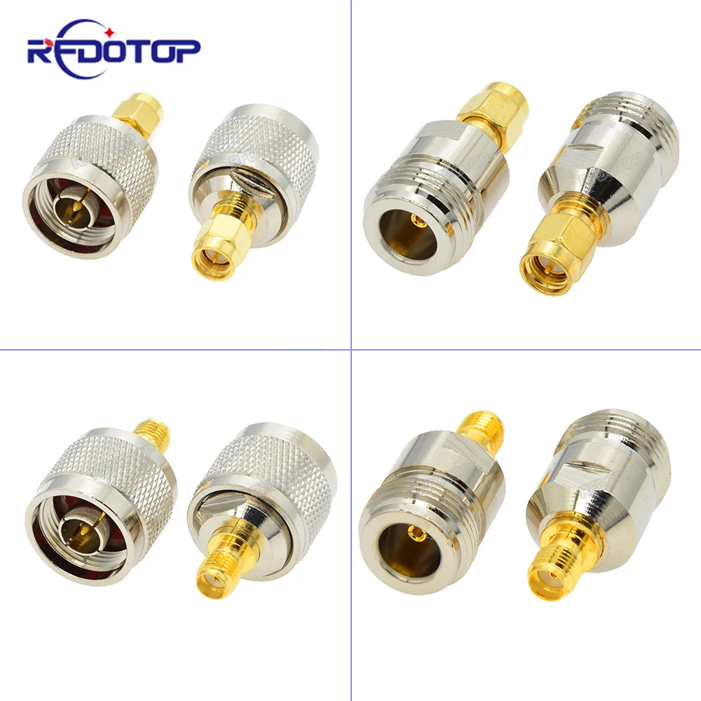 

2Pcs/Lot SMA Male/Female to N Male/Female Straight RF Coaxial Connector Test Converter 50 Ohm